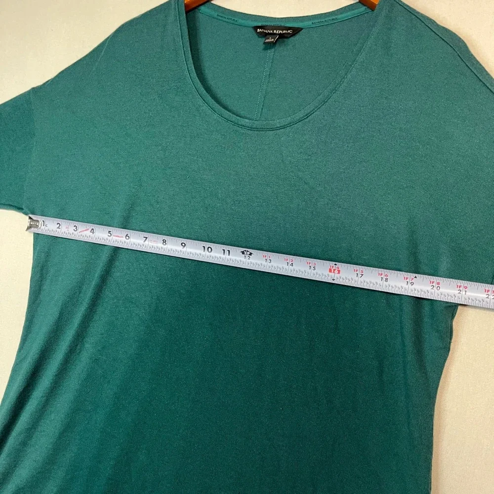 Banana Republic Teal Green Ribbed‎ Knit Oversized Long Sleeve Sweater  - Size L